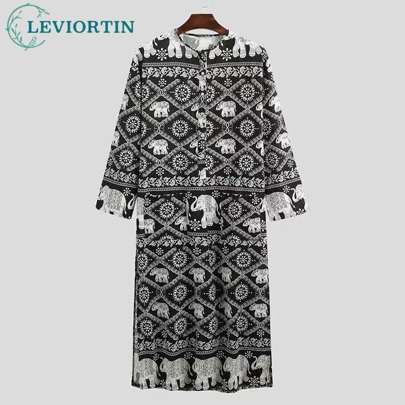 Casual-African-Kaftan-Homme-Muslim-Robes-Ethnic-Print-Long-Sleeve-Cotton-Pockets-Robes-Islamic-Arab-Kaftan-3 Casual-African-Kaftan-Homme-Muslim-Robes-Ethnic-Print-Long-Sleeve-Cotton-Pockets-Robes-Islamic-Arab-Kaftan-3