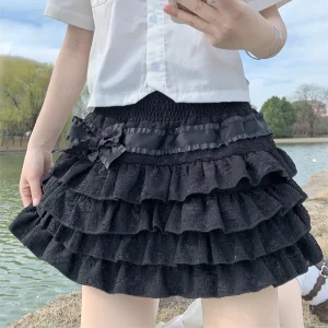 Japanese-Style-Kawaii-Lolita-Mini-Skirt-Women-Gothic-High-Waist-Ruffle-Tiered-Skirts-Sweet-Girly-Summer Japanese-Style-Kawaii-Lolita-Mini-Skirt-Women-Gothic-High-Waist-Ruffle-Tiered-Skirts-Sweet-Girly-Summer