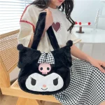 Kawaii-Sanrio-Plush-Cinnamoroll-Melody-Kuromi-Women-Tote-Handbags-Shoulder-Bags-Fashion-Female-Messenger-Bags-Purses-1