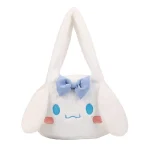 Kawaii-Sanrio-Plush-Cinnamoroll-Melody-Kuromi-Women-Tote-Handbags-Shoulder-Bags-Fashion-Female-Messenger-Bags-Purses-5