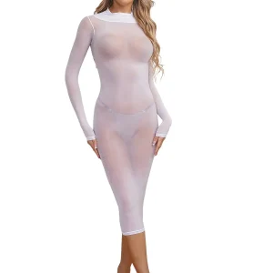 kf-S05fc715b12134eafbdcf61df04dd70e1l-Womens-See-Though-Skinny-Dress-Lingerie-High-Stretchy-Glossy-Bodycon-Dress-Long-Sleeve-Sleeveless-Dating-Club